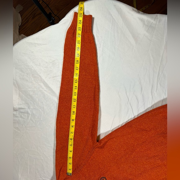 Chaps Men’s 3 Button Burnt Orange Sweater Medium - Picture 6 of 6